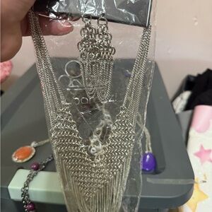 Paparazzi Silver Fringe Necklace